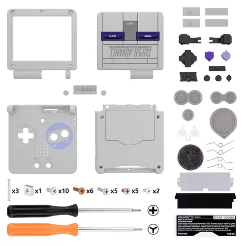 Vista 10 de IPS Ready Upgraded eXtremeRate Classic 1989 GB DMG-01 Style Custom Replacement Housing Shell for Gameboy Advance SP GBA SP – Compatible with Both