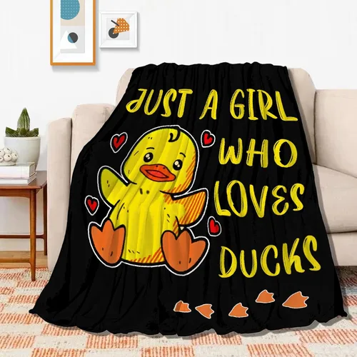 Vista 13 de Manta de pato bonita y personalizada, mantas suaves de franela acogedora y ligera, regalo perfecto para cama, sofá, sofá, 50 x 40 pulgadas, pequeña