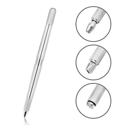 Vista 2 de Pinkiou Máquina del tatuaje de la pluma de Microblading para la belleza permanente de la ceja del maquillaje (plata)