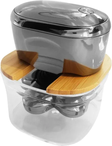 Vista 5 de Soporte de enjuague de bambú compatible con Remington Balder Pro Head Shaver XR7000