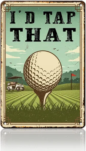 Vista 19 de Golf Girl Metal Tin Sign Golf Metal Poster Never Underestimate A Lady Who Plays Golf Funny Vintage Tin Sign Wall Plaque Poster 12x16inch