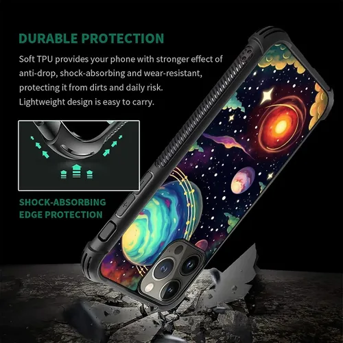 Vista 132 de Funda compatible con iPhone 15, diseño de elefantes africanos, diseño increíble a prueba de golpes, antiarañazos, carcasa trasera de policarbonato