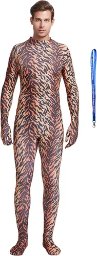 Vista 28 de Overol completo Full Bodysuit con ayudante de cremallera, unisex, para adultos, sin capucha, de Spandex elástico, traje Zentai de cuerpo entero Negro
