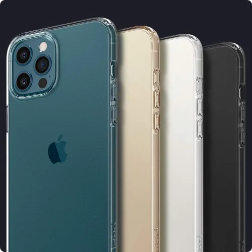 Vista 5 de Spigen Funda de cristal líquido compatible con iPhone 12 Pro y compatible con iPhone 12, transparente