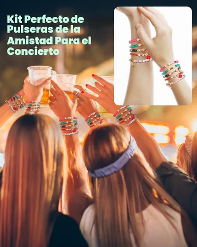 Vista 3 de Goldwise Kit de pulsera de la amistad, 3 cajas, 6240 piezas, 48 colores, kits de fabricación de pulseras con cuentas de arcilla, 2880 cuentas