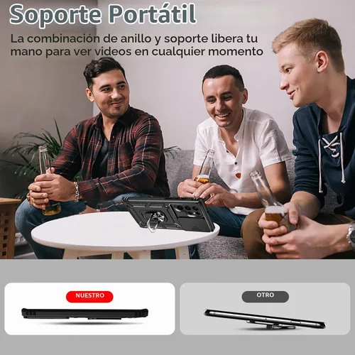 Vista 6 de Funda para Samsung Galaxy S22 Ultra con protector de pantalla: [grado militar de 20 pies a prueba de caídas] anillo a prueba de golpes para Samsung