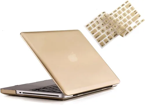 Vista 13 de RUBAN Funda compatible con MacBook Pro de 13 pulgadas 2012 2011 2010 2009 versión A1278, carcasa rígida de plástico y cubierta de teclado para Negro