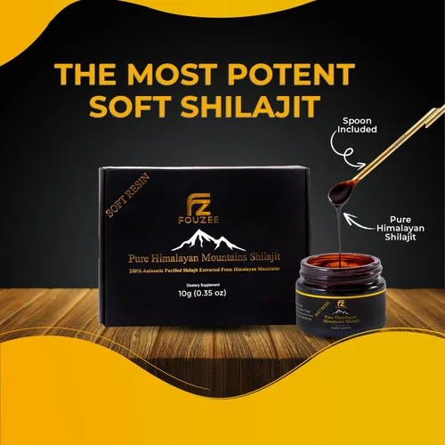 Vista 2 de Shilajit puro del Himalaya, suplemento mineral traza para mujeres y hombres, resina Shilajit natural y auténtica en botella de vidrio ámbar, ácido