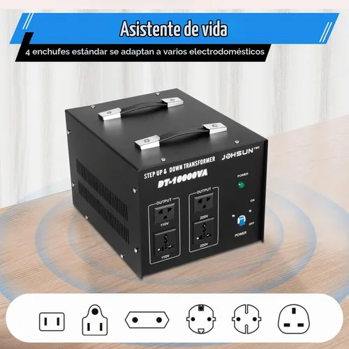 Vista 4 de Convertidor de voltaje de 8000 W/10000 W, transformador elevador/abajo, 110 V/220 V, convertidor de potencia, regulador de voltaje automático