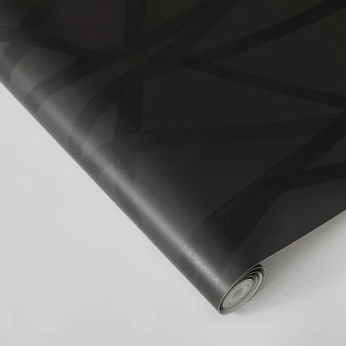 Vista 5 de Tempaper x Genevieve Gorder - Papel tapiz extraíble de intersecciones de color negro metálico, 20.5 pulgadas x 16.5 pies, fabricado en los Estados