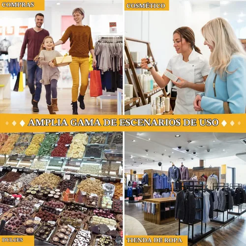 Vista 8 de Bolsas de agradecimiento para negocios pequeños, bolsas de mercancía de plástico extra gruesas con asas para venta al por menor, bolsa de compras