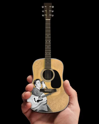 Vista 3 de AXE HEAVEN Licencia Elvis Presley '55 Tribute Acoustic Mini Guitarra Réplica (EP-360)