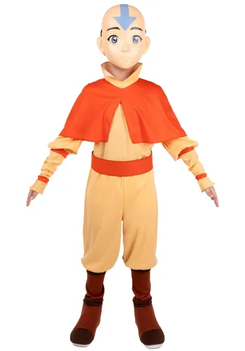 Vista 3 de Disfraz Deluxe para Niños de Aang de Avatar: La Leyenda de Aang Multicolor