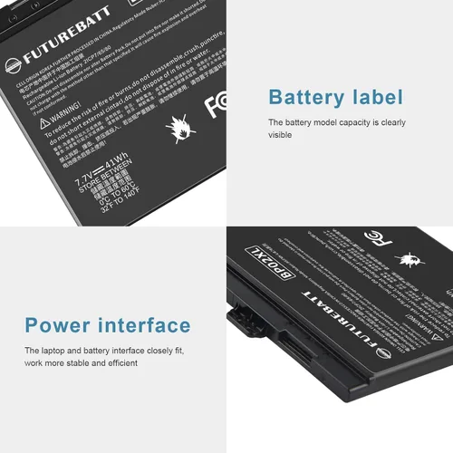 Vista 3 de Futurebatt BP02XL 849569-541 Batería para Laptop HP Pavilion Notebook PC Serie 15 15-AU000 15-AU010WM 15-AU018WM 15T-AW000 15Z-AW000