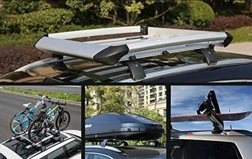 Vista 2 de Barra transversal de aluminio con cerradura para riel de techo, 2 unidades, compatible con Volvo XC40 2018-2024