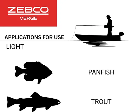 Vista 6 de Zebco Verge Spinning Fishing Reel, Right or Left-Hand Retrieve, Pre-Spooled with Zebco Fishing Line, All-Metal Gears, TRU Balance Rotor, Black
