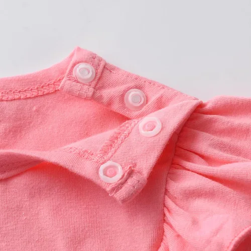 Vista 4 de Derouetkia Conjunto de 3 piezas para bebé niña, camiseta y pantalones con diadema