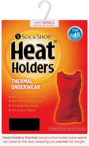 Vista 2 de HEAT HOLDERS - Chaleco sin mangas para mujer de algodón de forro polar térmico