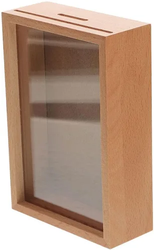 Vista 10 de Zerodeko Hucha para adultos, de madera, hucha para adultos, caja de fotos, caja de sombra para niñas, caja decorativa de sombra para el hogar