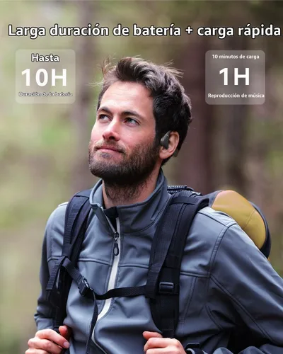 Vista 6 de NANK Runner Diver2 Pro Auriculares de Conducción Ósea, IP69 Impermeables para Natación, Auriculares de Oreja Abierta Inalámbricos Bluetooth 5.4