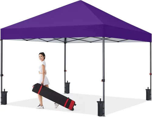 Vista 22 de COOSHADE - Tienda de campaña duradera y fácil de desplegar con bolsa enrollable, 8 x 8 pulgadas, gris