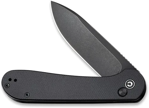 Vista 3 de CIVIVI C2103A Elementum - Navaja de bolsillo plegable con hoja de 3.47" 14C28N, mango de G10, con bloqueo de botón para EDC (Negro)