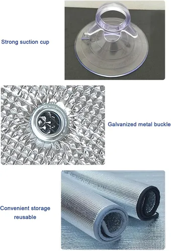 Vista 7 de Película reflectante de doble lámina de aluminio con aislamiento térmico para ventanas, aislamiento acústico para ventanas de vidrio, control