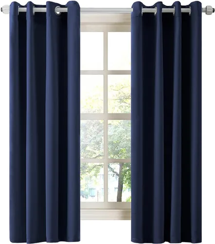 Vista 57 de LA PALMA Cortinas opacas con aislamiento térmico y ojales, para sala de estar, dormitorio, paquete de 2 paneles