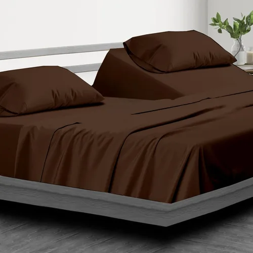 Vista 45 de Cottington Lane Juego de sábanas de 4 piezas tamaño individual, ropa de cama de microfibra ultra suave con bolsillo profundo de 16 pulgadas