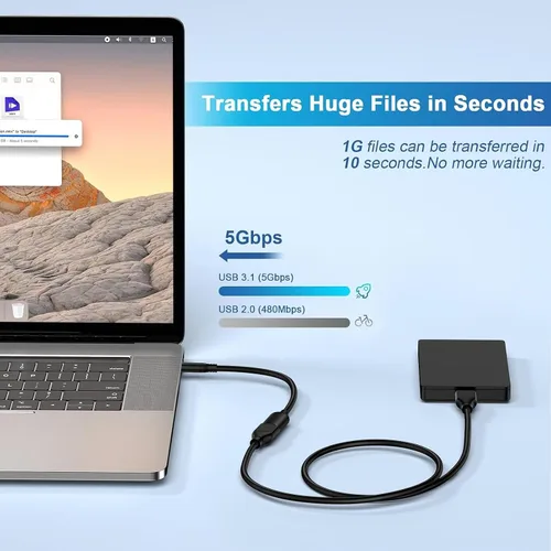 Vista 2 de Cable adaptador USB a USB C tipo C OTG cable para iPhone 17e 17 Pro Max 17 Pro 17 Air 16 Plus 15, USB A hembra a USB C macho OTG cable adaptador