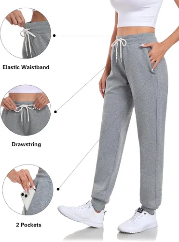 Vista 3 de Inno Pantalones deportivos con forro polar para mujer, de 28, 31, 34, 36 pulgadas, pantalones deportivos cálidos y térmicos