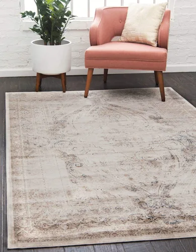 Vista 24 de Unique Loom Chateau Collection - Alfombra de área Wilson (2' 2" x 6' 9", alfombra de pasillo, azul oscuro/gris)