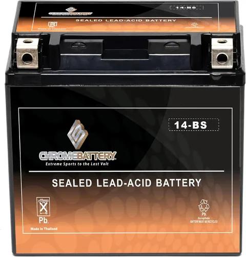 Vista 7 de CB CHROMEBATTERY Batería ATV de alto rendimiento, sin mantenimiento, batería sellada AGM YTX14-BS para motocicleta compatible con Honda Suzuki