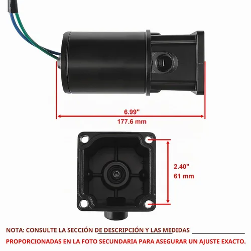 Vista 2 de Caltric Motor de ajuste inclinable compatible con Mercury 50-125 Hp 1992-2006 2-Wire New 809885A1 / ARCO 6276
