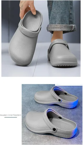 Vista 4 de Unisex EVA Clogs Waterproof Comfortable Oil-Resistant Non-Slip Work Shoes for Chef Nurse