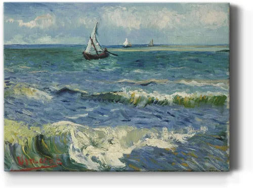 Vista 41 de Renditions Gallery Vincent Van Gogh Impreso Flores de almendra, famosa reproducción de pintura, lienzo de alta calidad envuelto en galería, listo
