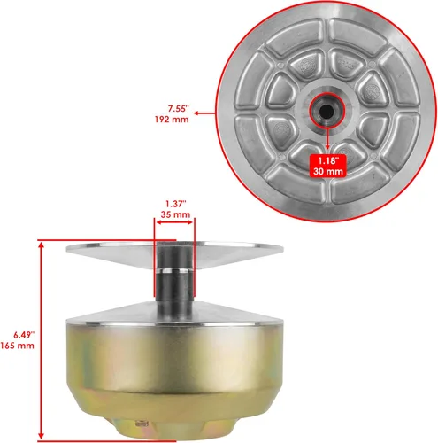 Vista 2 de Caltric Embrague de accionamiento primario completo compatible con John Deere Gator 4X2 6X4 / AM140985 AM128794