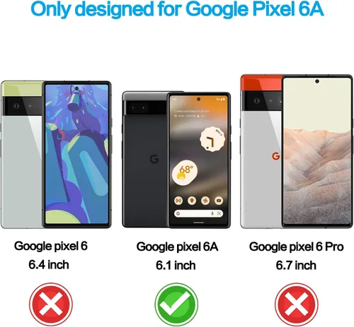 Vista 2 de YWXTW Protector de pantalla de privacidad para Google Pixel 6A, 6.1 "5G, vidrio templado anti-espía 9H película de dureza