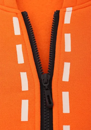 Vista 6 de C-ZOFEK Sudadera con capucha naranja de anime para mujer, con orejas de conejito y cola, forro polar de tamaño estadounidense, Naranja