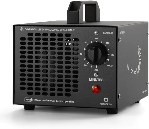 Vista 12 de Airthereal MA5K - Generador de ozono para el hogar, eliminador de olores ionizador de aire de ozono con temporizador de 120 minutos, diseño ligero