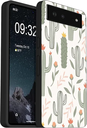 Vista 8 de Funda protectora de TPU compatible con Google Pixel 6, diseño botánico hippie groovy vintage abstracto a prueba de golpes con diseño único