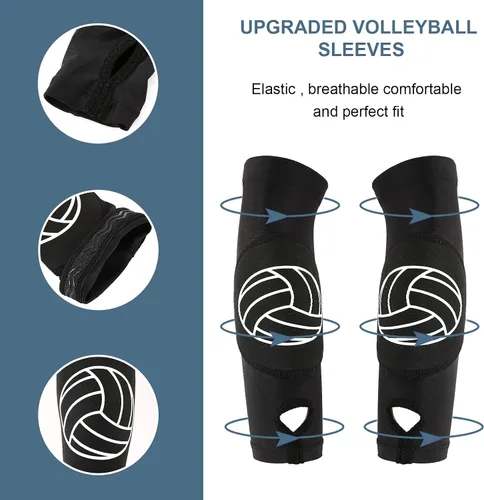 Vista 5 de Yxmeiguo Mangas de brazo de voleibol para pasar el antebrazo con almohadillas de protección, regalos de equipo de voleibol para jóvenes
