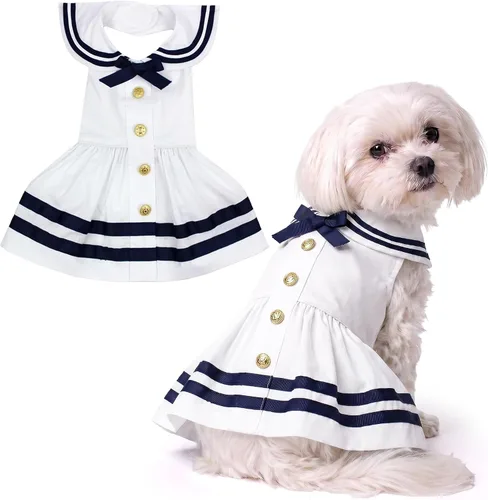 Vista 62 de Parisian Pet Chambray - Vestido para perro - Ligero sin mangas para perro, niña, talla XS Chambray en general
