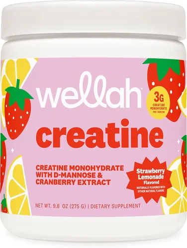 Vista 15 de Wellah Creatina para mujer (50 porciones) Blue Hawaii - 0.11 onzas de monohidrato de creatina en polvo con diente de león y extracto de arándano
