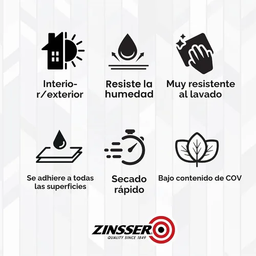 Vista 4 de Zinsser 02774 PERMA-WHITE - Pintura interior a prueba de moho y moho