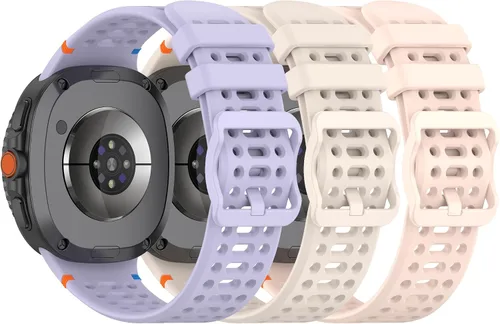Vista 14 de Paquete de 3 correas compatibles con Samsung Galaxy Watch 8 Classic de 1.811 pulgadas, Watch 8 de 1.575 pulgadas/1.732 pulgadas, correa deportiva