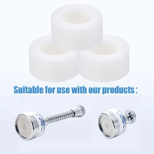 Vista 6 de Paquete de 10 filtros para fregadero de baño, filtración de algodón PP para grifo de fregadero, elimina plomo, calcio, óxido, hierro, metales