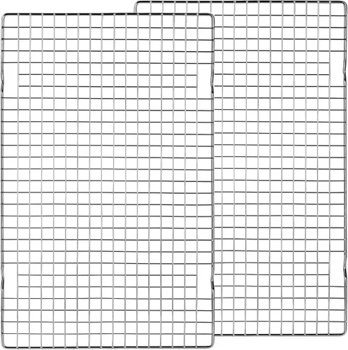 Vista 8 de Tebery Paquete de 2 Rejillas de Alambre Negro de Servicio Pesado para Cocinar Rejillas para Hornear, Rejilla Antiadherente de 16" x 10" para Hornear