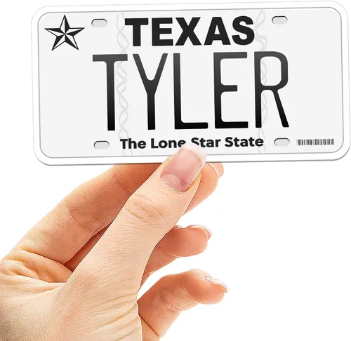 Vista 9 de Calcomanía para placa de matrícula de Texas, elige entre más de 50 ciudades de TX, calcomanía para parachoques de Texas para automóvil, calcomanías