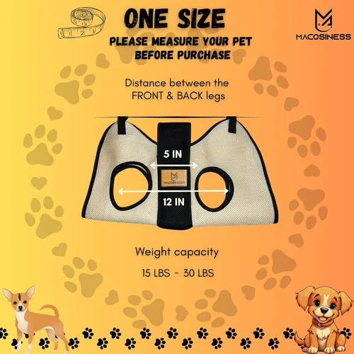 Vista 5 de 2025 2 en 1 - Hamaca de aseo para perros - Arnés de aseo para perros - Eslingas para perros pequeños - Hamaca para perro para recortar uñas - Arnés